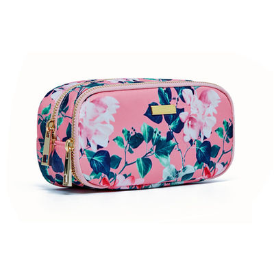 Χονδρική καλλυντική τσάντα πλυσίματος συνήθειας εκλεκτής ποιότητας Floral τυπωμένη αδιάβροχη