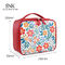 Καλλυντική τσάντα ταξιδιού με φερμουάρ τη Floral τσάντα Makeup διαμερισμάτων κόκκινη φορητή