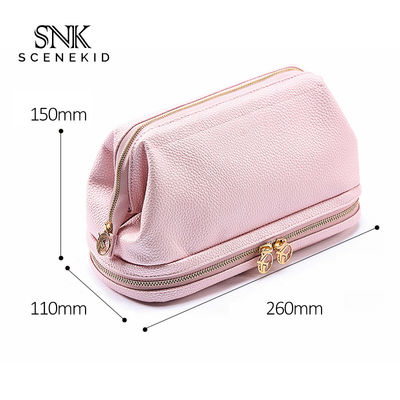 Κενή χονδρική καλλυντική τσάντα πολυτέλειας δύο φερμουάρ υψηλή - τσάντα ταξιδιού ποιοτικού Makeup