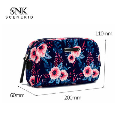 Εκλεκτής ποιότητας Floral τυπωμένη μικρή ιδιωτική τσάντα Makeup ετικετών συνήθειας μόδας για το ταξίδι